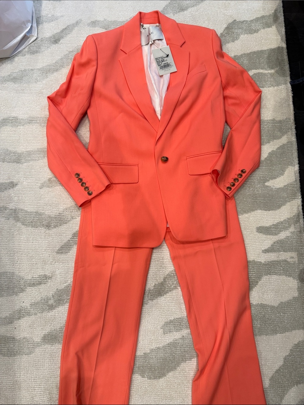 A.L.C. Coral Single-Button Women's Suit Jacket & Trousers